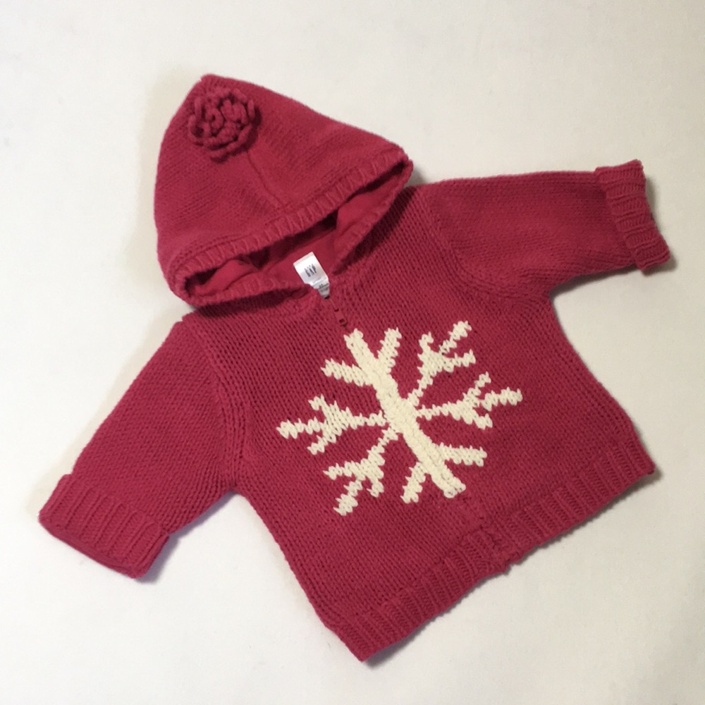 Sweater Hoodie Zip Front: 3-6 months
